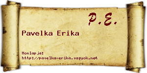 Pavelka Erika névjegykártya